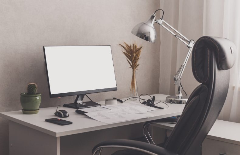 modern stylish home office workplace white black 2023 11 27 05 20 17 utc